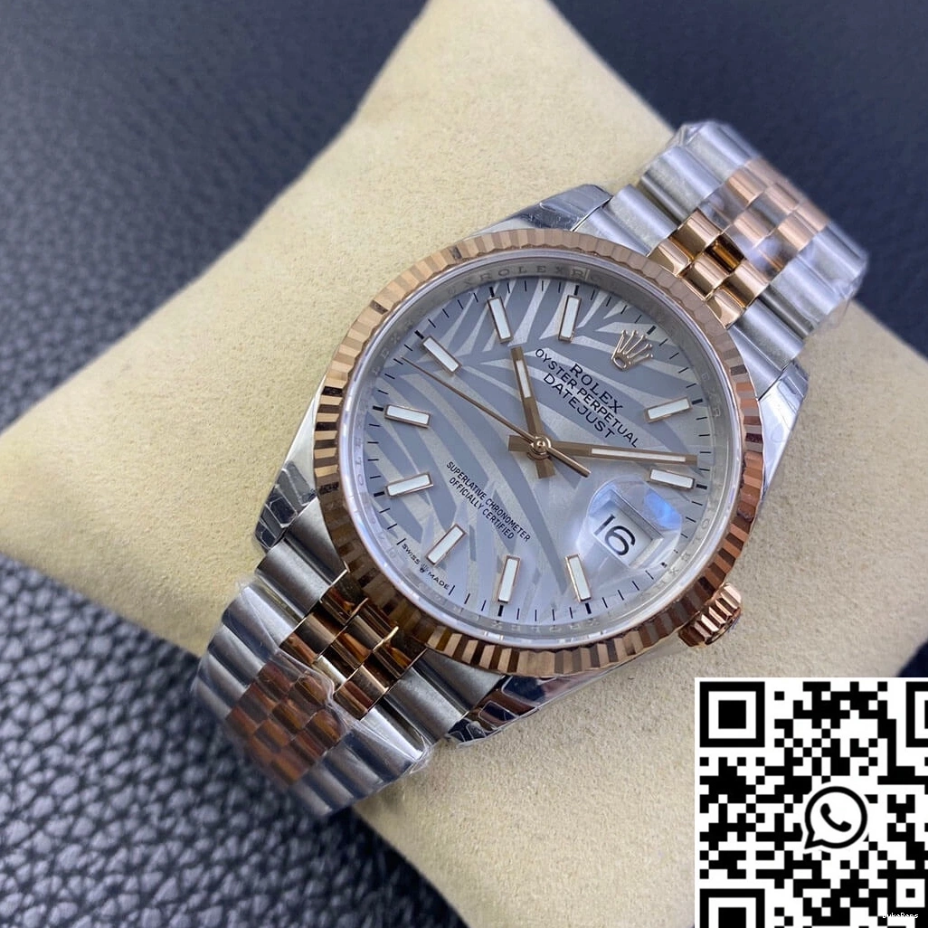 EW Dial Datejust Factory Palm Leaf Silver Rolex Pattern M126231-0031 0718